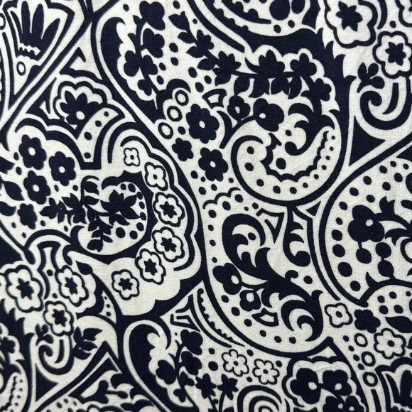 Boden Jersey 3/4 Sleeve Paisley Floral Wrap Maxi Dress Size 4P Navy/ White - Picture 8 of 8